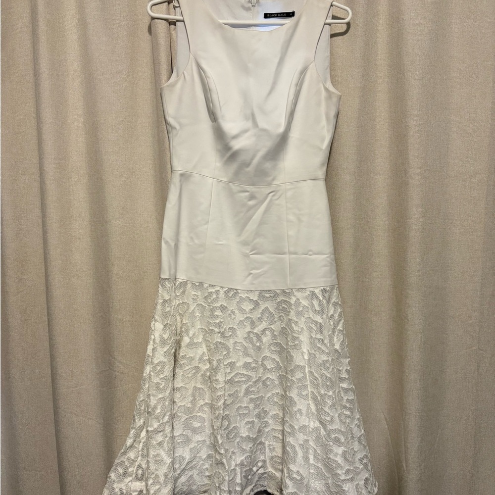 Black Halo Ivory Midi Dress